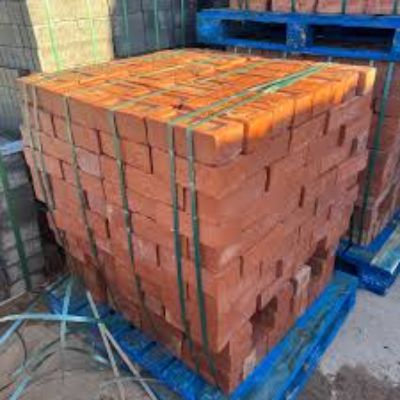 A strapped pallet of Lomabil bricks ready for delivery